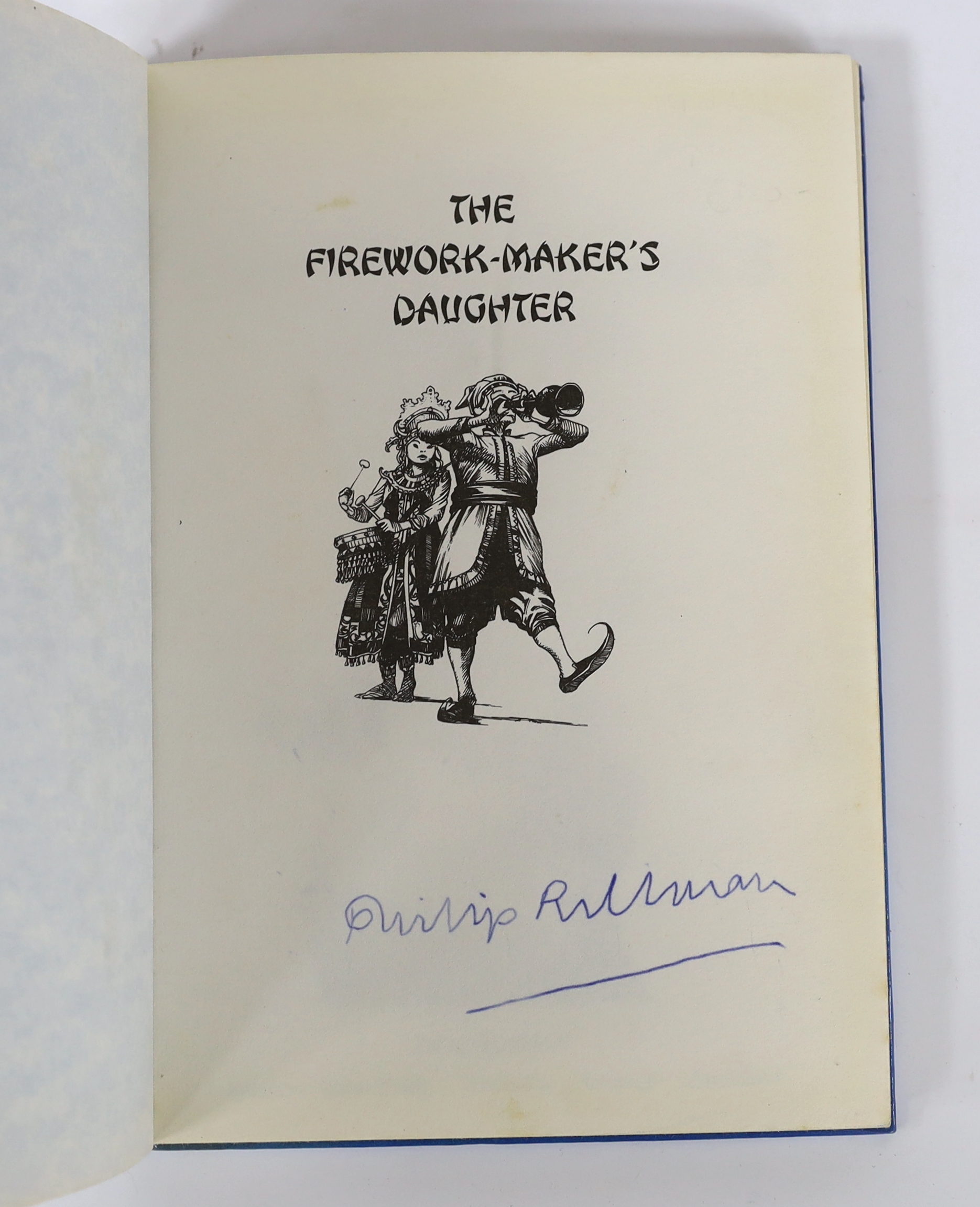 Pullman, Philip - The Firework-Maker’s Daughter, 1st edition, signed by the author on half title, illustrations by Nick Harris, original pictorial boards, in pristine condition, Doubleday, London, etc., 1995